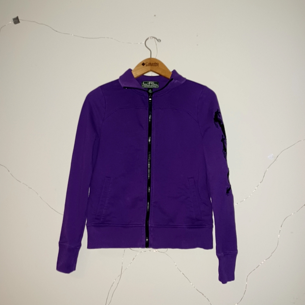 Purple Lauren Ralph Lauren Dragon Embroidered purple Sweater